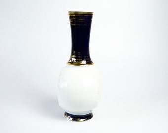 花瓶 ロイヤルKPM、素焼き磁器の花瓶、構造装飾、コバルトブルーと金彩