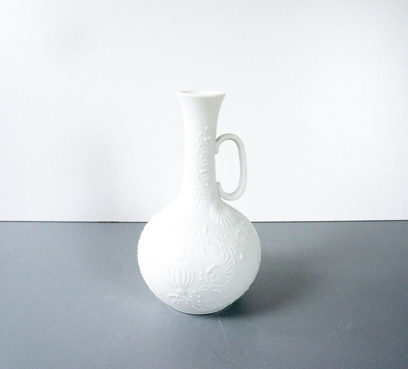 Vase AK Kaiser Vintage Vase mit Henkel Bisquit Porzellan Etsy.de