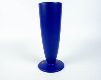 Vase from ASA in blue, vintage vase, ceramic vase with some matt glaze, 30 cm high, mid-century