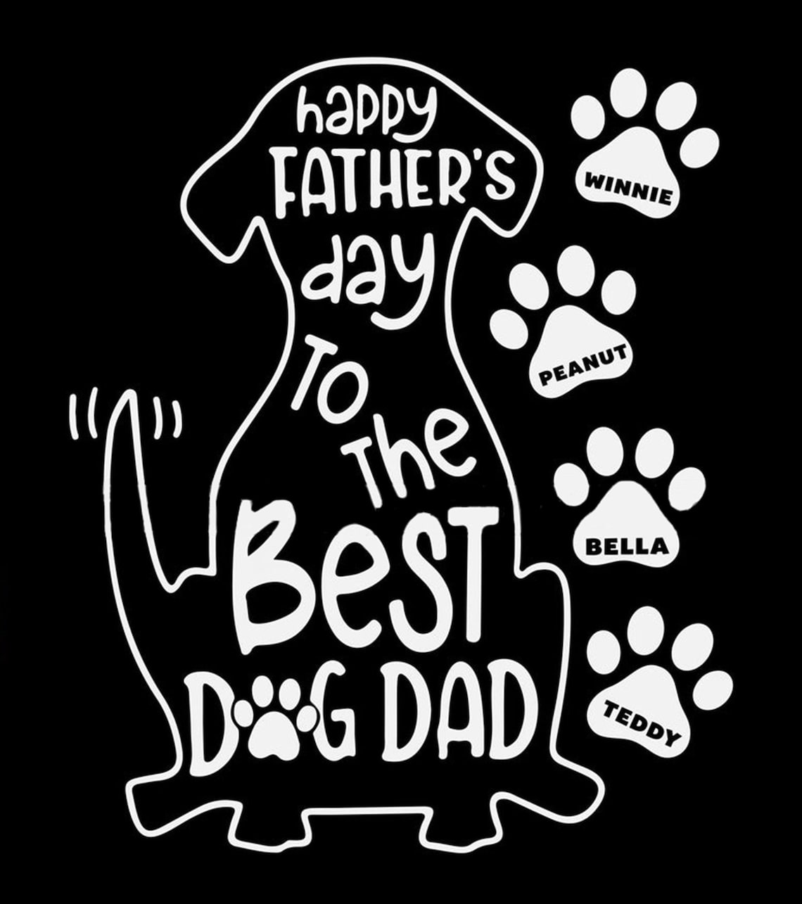 Happy Father's Day To The Best Dog Dad Svg Dog Dad Svg Etsy