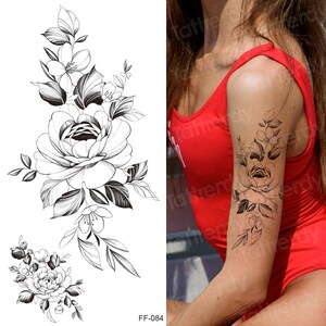 tattoo vrouwen nep tatoeages temp flower | Etsy