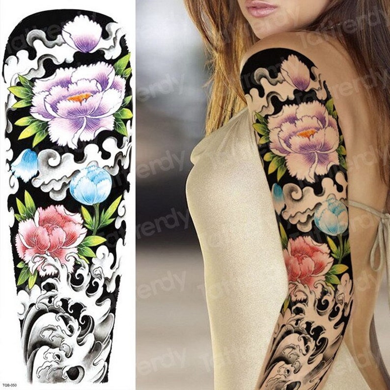 Temporary tattoo sleeve fake tattoo sleeve best fake tattoo Etsy