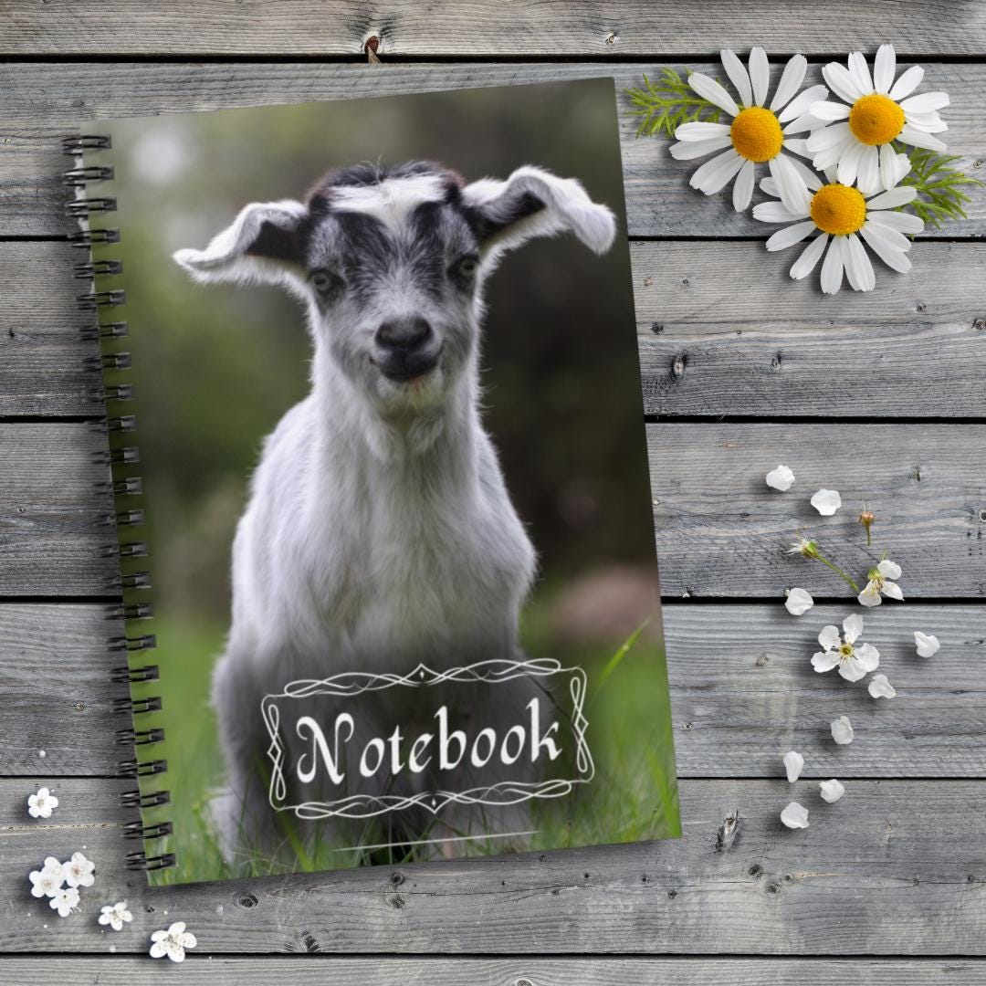 Goat Spiral Notebook - Etsy