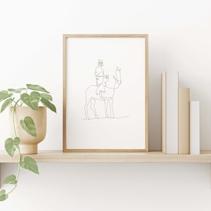 Bamberger Reiter – Poster / Druck / Liniengrafik / Zeichnung / Design / Print / Postkarte / Lineart / Karte / Bamberg / Karte / Modern