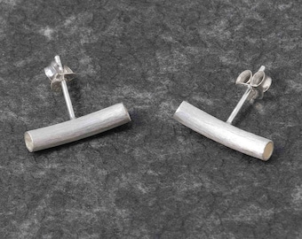 Silver stud earrings stylish stud earrings silver 925 sterling silver silver ear stretcher curved bar