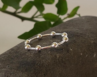 Ball ring 925 sterling silver stacking ring collector ring stacking ring silver ring