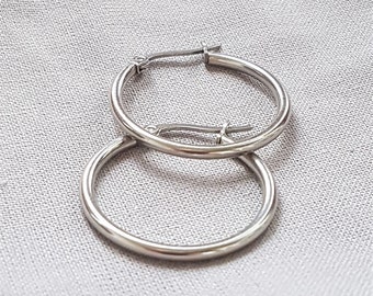 Stainless steel hoop earrings 30 mm hoop stainless steel earrings