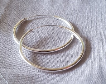 Small Shiny Twisted Hoop Earrings REAL 925 Sterling Silver 3