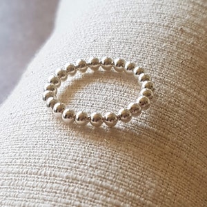 Ball ring 925 sterling silver stacking ring collecting ring insert ring