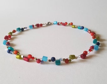 Polaris necklace rainbow colorful necklace multicolor necklace unique handmade