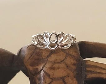 Ohrklemme Ohrkletterer 925er Sterlingsilber Lotus Blume Ohrring Ear Cuff