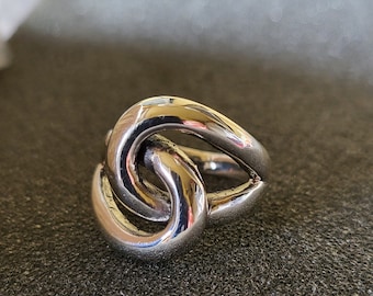 Knot ring silver ring 925 sterling silver love love knot intertwined knotted knot infinity connection