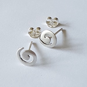 Spiral earrings snail 925 sterling silver silver earrings gift girlfriend