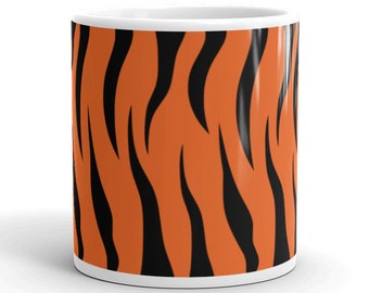 Tiger Pattern Coffee Mug: Animal Lover Gift