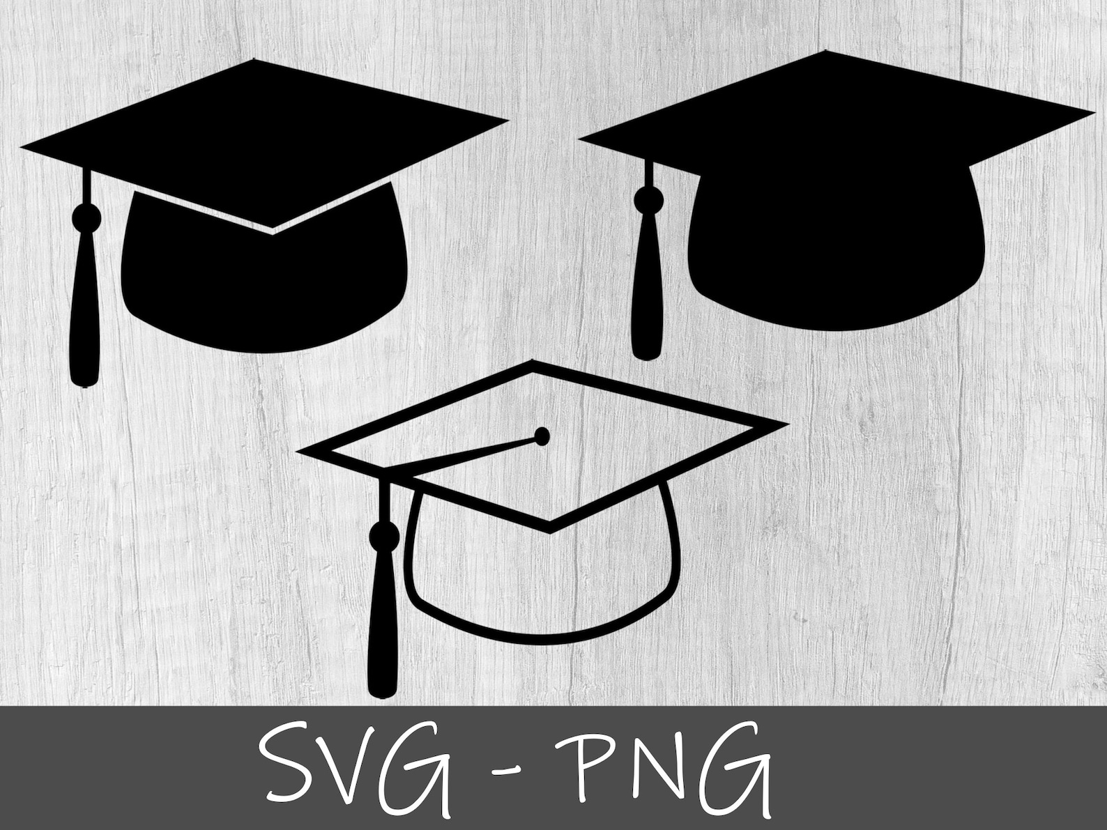 Graduation Cap SVG, Clipart Graduation Hat and Tassel for High School ...