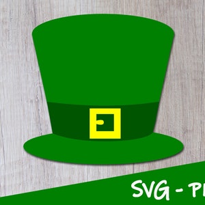 Leprechaun Hat SVG for St. Patrick&#39;s Day, Irish Holiday Clipart Files for Cricut, PNG for Saint Patrick&#39;s