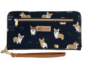Dog dogs puppy puppies handmade zipper fabric coin change purse card holder