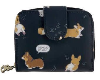 Dog dogs puppy puppies handmade zipper fabric coin change purse card holder
