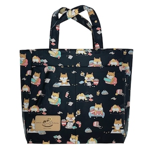 Shiba Inu Wasserdichte Doppeltasche Tote Handtasche, süßes Geschenk für Hundeliebhaber, lässige Alltagstasche