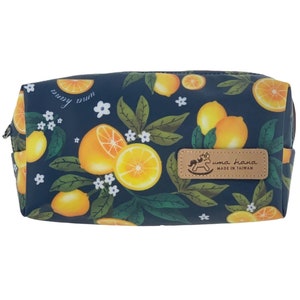 Bolsa de cosméticos de maquillaje rectangular impermeable de limón, lindo regalo para amantes de la naturaleza, bolsa de golosinas y estuche para lápices