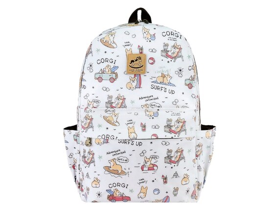 Waterproof Corgi Large Backpack for School Work Amazon.com | Cute Corgi Dog Backpacks for Girls Boys School  main image 4