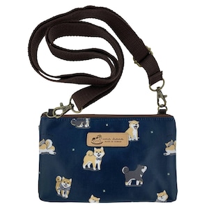 Shiba Inu impermeable teléfono crossbody bolso de hombro bolso con bolsillo de cremallera de plástico compatible con pantalla táctil, lindo regalo para los amantes de los perros