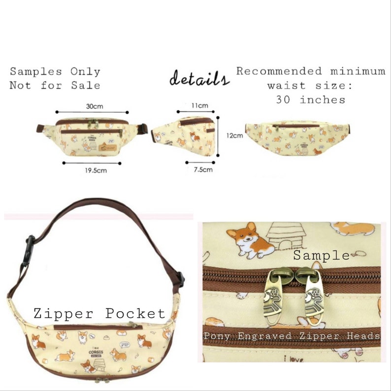 Surfing Fanny Pack Bag Waterproof Pony Zippers Etsy