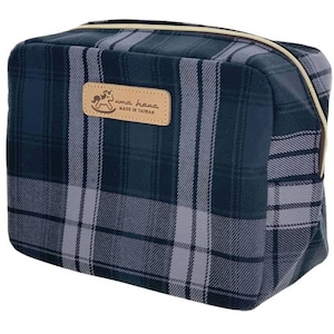Waterproof Plaid Cube Makeup Cosmetic Bag, Cute Gift for Women, Toiletry Storage Organizer