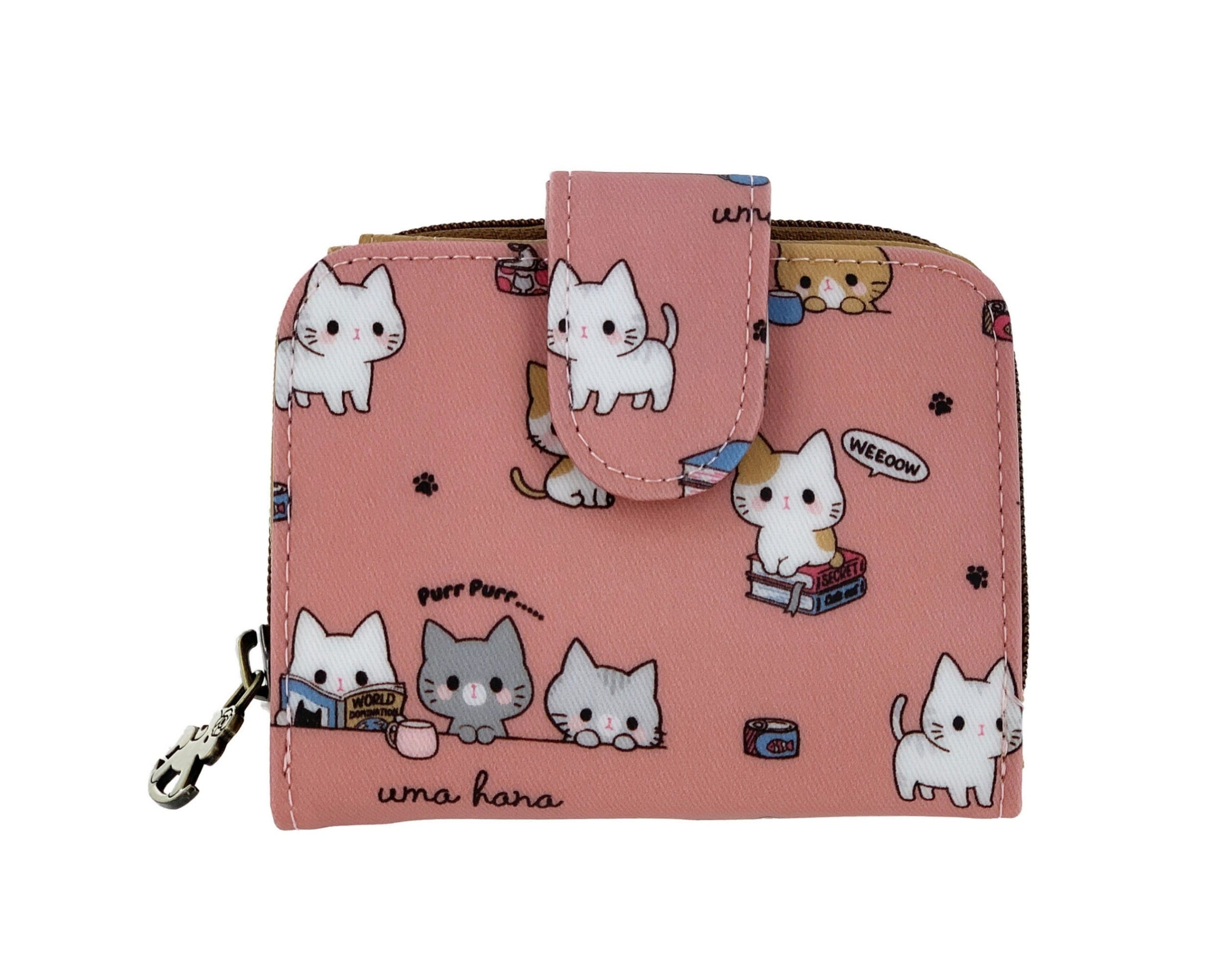 Kawaii Cartoon Corgi Pattern Short Wallet, Clutch Coin Purse