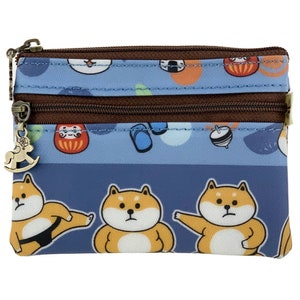 Sumo Shiba Inu Waterproof Keychain Coin Purse Holder, Cute Gift for Dog Lovers