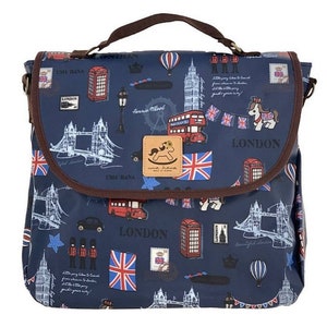 London England - Bandolera multiusos convertible impermeable, mochila, bolso de mano, bolsa multifuncional de triple uso