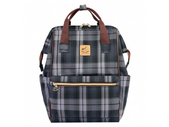 Waterproof Plaid Large Opening Backpack, Perfect Gift for  display picture 3