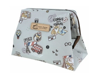 Reise-Corgis-wasserdichte große Öffnung Kosmetik-Make-up-Tasche, nettes Geschenk für Corgis-Liebhaber, Reiseorganisator
