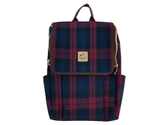 Waterproof Plaid Large Magnetic Flip Cover Backpack, Water Bottle &  Umbrella Pockets, Fits 15 Inch Laptop, Cute Gift for Women - Etsy