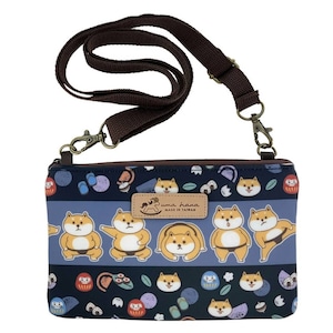Sumo Shiba - Bolso bandolera para teléfono impermeable con bolsillo con cremallera de plástico compatible con pantalla táctil, bonito regalo para amantes de los perros