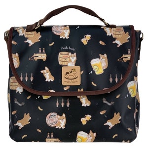 Beer Corgi - Bandolera multiusos convertible impermeable, mochila, bolso de mano, multifuncional de triple uso diario