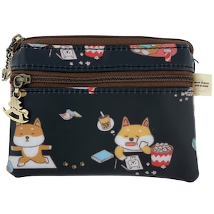 Shiba Inu Wasserdichte Schlüsselanhänger Geldbörse Halter, süßes Geschenk für Hundeliebhaber