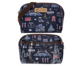 Waterproof Phone Crossbody Shoulder Bag Purse W Touch Screen Compatible Plastic Zipper Pocket, Cute Gift for Europe Lovers
