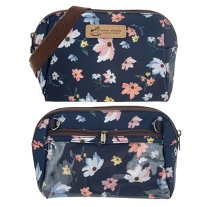 Bolso de hombro tipo bandolera para teléfono impermeable Floral con bolsillo con cremallera de plástico Compatible con pantalla táctil, bonito regalo para los amantes de la naturaleza