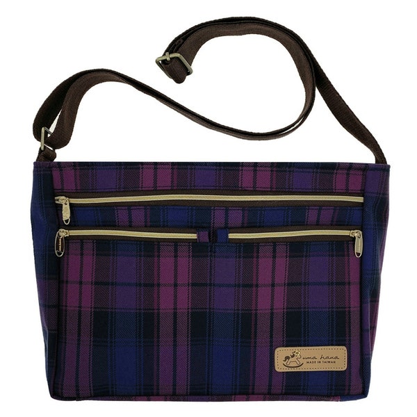 Tartan Plaid Waterproof 5 Zipper Crossbody, Shoulder Bag Purse, Cute Gift for Women