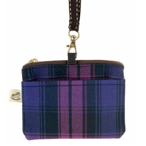 Tartan Plaid waterdichte kaart- en portemonneehouder met nekkoord, leuk cadeau voor vrouwen