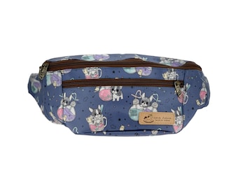 Boba French Bulldog Waterproof Fanny Pack Waist & Shoulder Sling Bag, Perfect for Beach Hiking Travel, Cute Gift for Dog Lovers