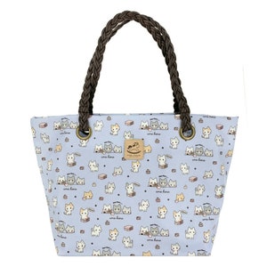 Wasserdichte Katze gewebte Schulter Tote Handtasche, süßes Geschenk für Kitty-Liebhaber, große Kapazität Alltagstasche