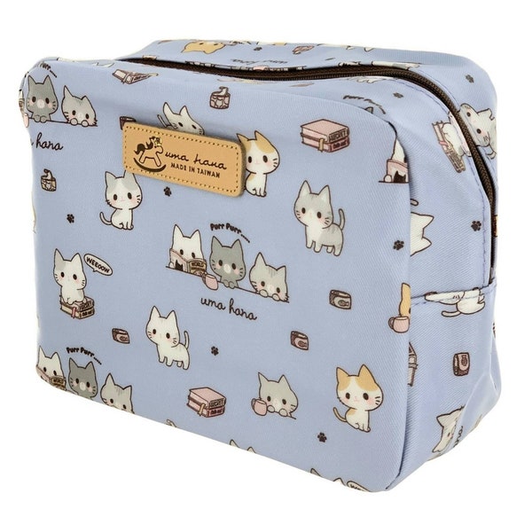 Meow Cat Waterproof Cube Makeup Cosmetic Bag, Cute Gift for Kitten Lovers