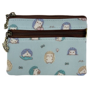 Hedgehog Waterproof Keychain Coin Purse Holder, Cute Gift for Animal Lovers