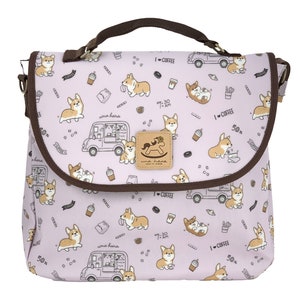 Mochila convertible Corgi impermeable, bandolera, bolso de mano, bolso de mensajero multiusos de uso diario multifuncional triple