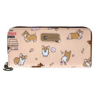 Cartera larga portátil resistente al agua para cachorros de Corgi, capacidad para teléfono de 5,5 pulgadas, trasero de Corgi, cremallera en forma de Pony, bonito regalo para los amantes de los Corgi