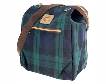 Tartan Plaid Waterproof Multipurpose Use Shoulder Bag, Backpack, Crossbody Convertible, Multi-Functional Bag