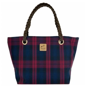 Bolso de mano tejido impermeable a cuadros, lindo regalo para mujeres, bolso diario de gran capacidad