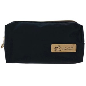 Bolsa de cosméticos de maquillaje rectangular impermeable negra, lindo regalo para mujeres, bolsa de golosinas y estuche para lápices